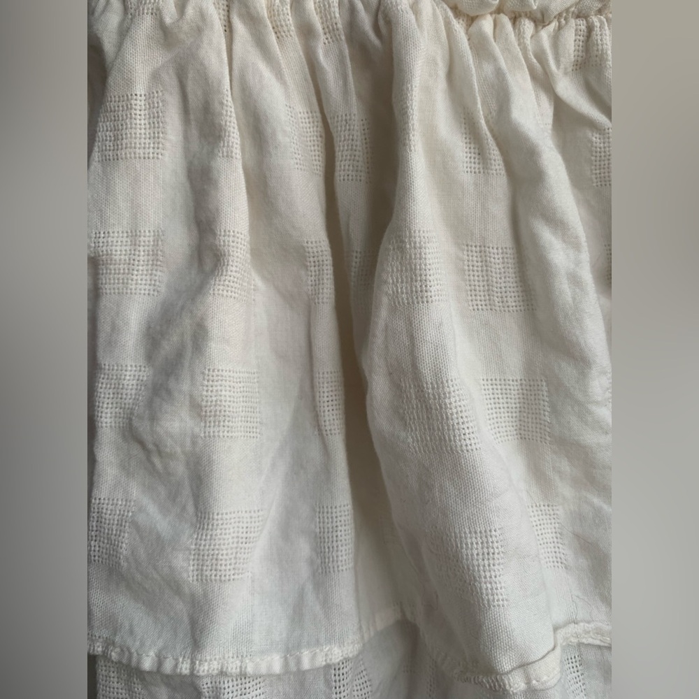 Madewell White Tiered Smocked Mini Skirt - Picture 4 of 8